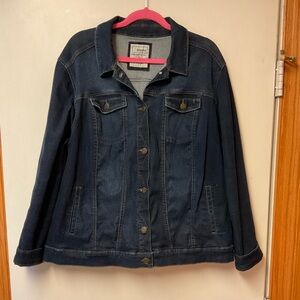 Sonoma Dark Blue Denim Jean Jacket - Women's Button Front